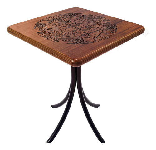 Mesa Madeira Quadrada Com 2 Cadeiras P/ Lanchonete Cafeteria Cor Madeira Natural Home Bar Desenho Do Tecido Das Cadeiras
