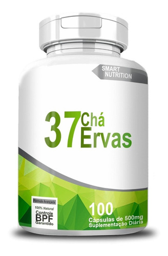 37 Ervas Chá Suplemento Alimentar Natural 100 Cápsulas