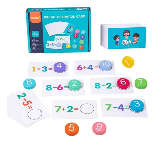 Juego Didáctico Niños Aprendizaje Matemático Restar Sumar