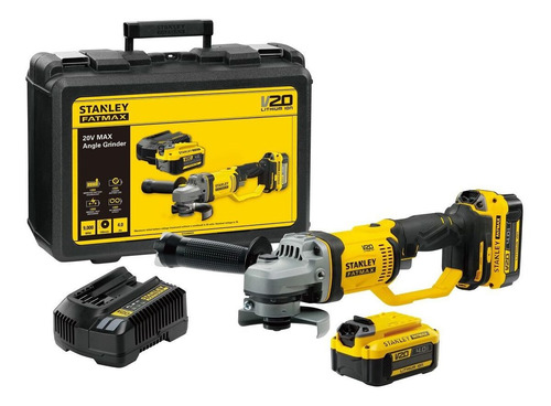 Stanley Kit Esmeriladora 20v Ion Litio Scg400m2k-b3