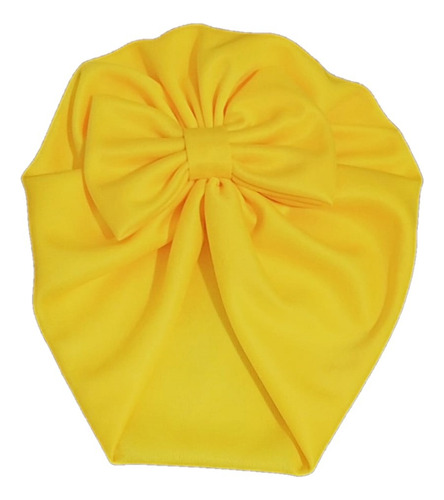 Turbante Bebê Menina Gorro Laço Fashion  Cor Amarelo