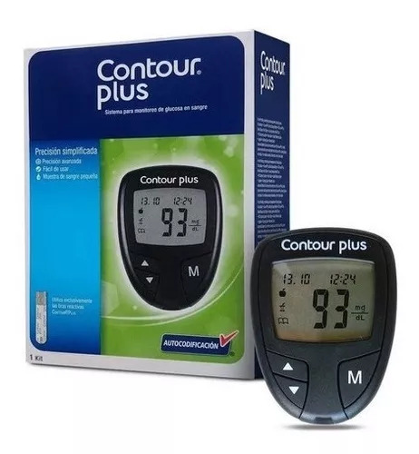 Contour Plus Glucómetro Para El Monitoreo De Glucosa Color Negro