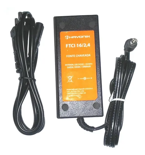 comprar Fonte Para Teclado Yamaha Psr S670, S750, S710 16vdc 2,4 Amp