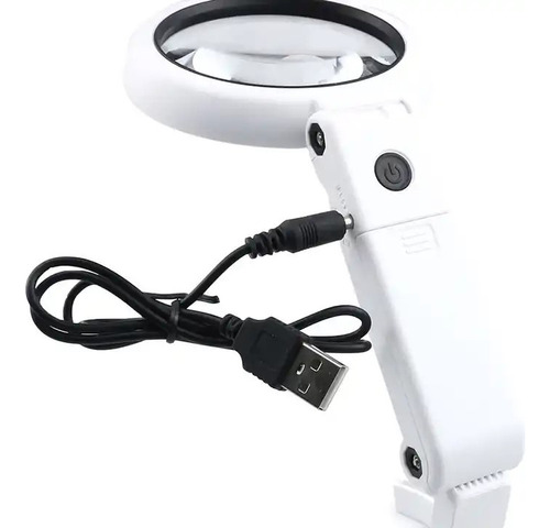 Lupa De Mano Plegable De Mesa Instrumento Óptico 5x 11x 8led