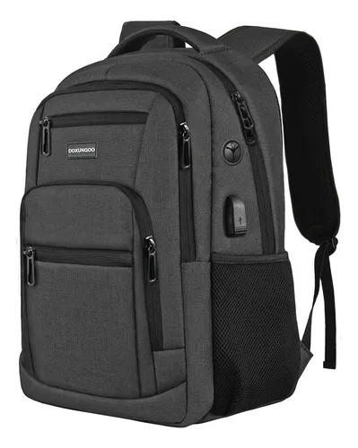 Mochila Negra Viaje Avion Reforzada Porta Usb Notebook 55l