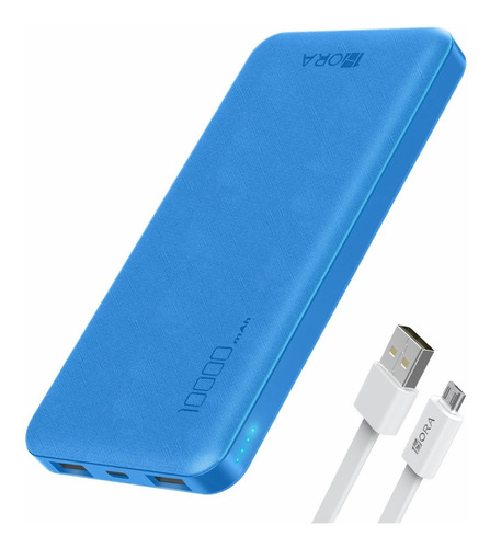 Power Bank Pila Bateria Portatil 10000mah 2.1a Y 20cm Cable Micro V8 Baterias Portatiles Celulares Con 2 Usb Salidas Gar094 1hora