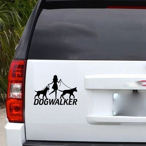 Sticker Vinilo Dogwalker Dog Lover Paseador De Perros