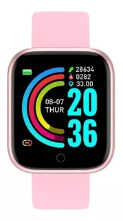 Smartwatch Smart Bracelet 1 1.3" con red móvil caja de plástico rosa, malla rosa de silicona silicona