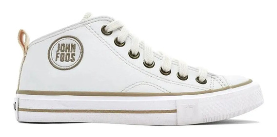 Zapatillas John Foos Blancas De Cuero | MercadoLibre 📦