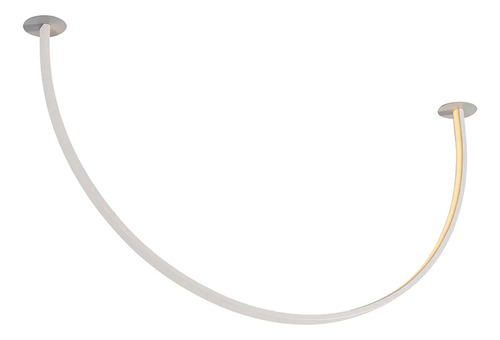 Plafon Sobrepor Arco Led Rafik 3000k 40x70cm Branco Pl1621br