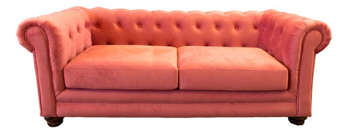 Sofa Florencia 3c Tela Velvet Palo Rosa