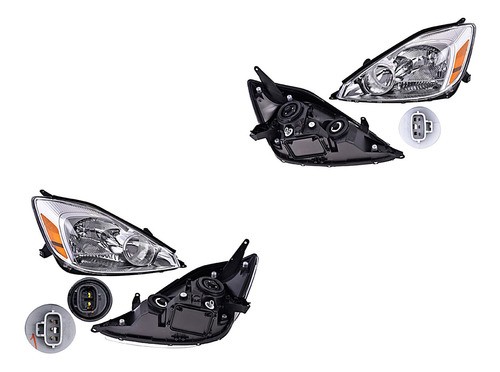 Jgo Faros Delanteros P/halog Toyota Sienna 04-05 Depo