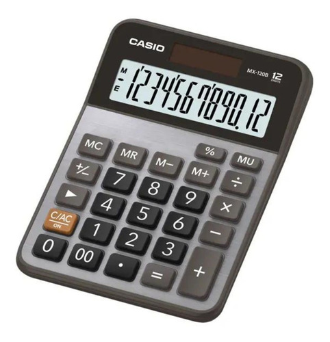 Calculadora De Escritorio Casio Mx-120b 12 Digitos Color Negro
