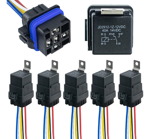 Hosyond Paquete De 5 Arneses De Rele Impermeables De 12 V Cc