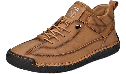 Hombres Zapatos Casual Moda Cuero Botines De Caminar Trabajo