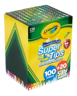 Crayola Supertips 120 Plumones Lavables - Niños Y Jóvenes