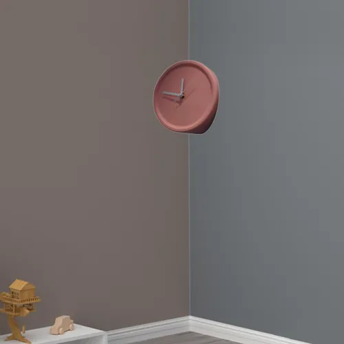 Dentro Del Reloj De Pared De Decoración De Pared Rosa