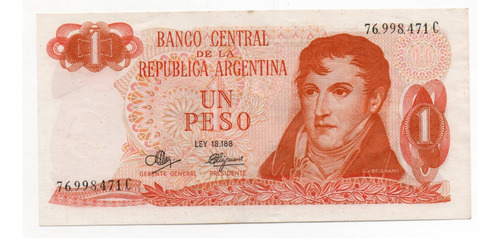 Argentina Billete 1 Peso Ley Bottero 2309 Ex+