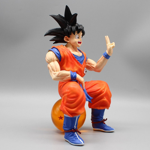 Figura Goku Sentado En Esfera 20cm 4 Estrellas Dragon Ball Z
