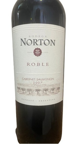 Vino Norton Roble Cabernet Sauvignon 2007/2008