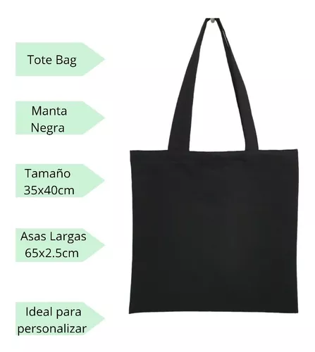 Tote Bag Lisa Negra Pack Bolsa Playera