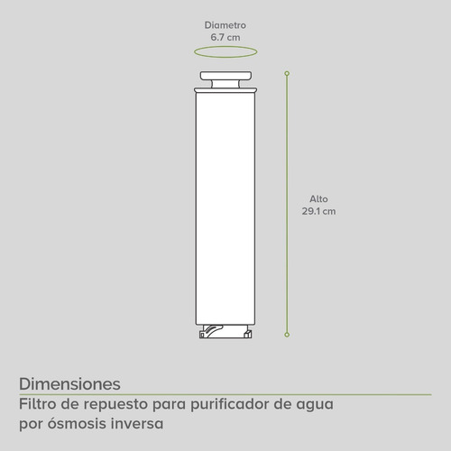 Avera Filtro Para Dispensador De Agua Por Osmosis Inversa 3l Color Blanco