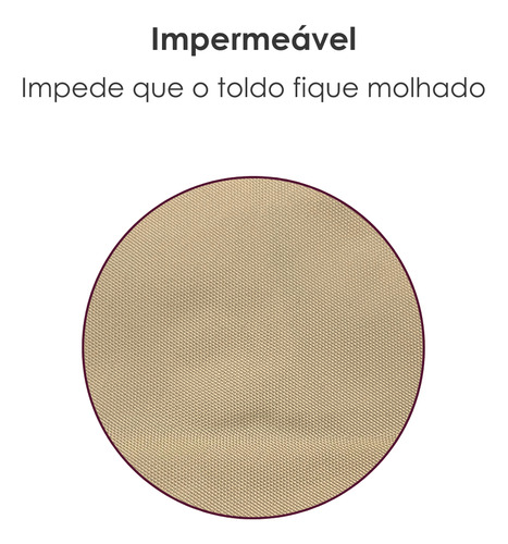 Toldo Tela Sombra 6x5 M Impermeável + Kit Instalação Fácil