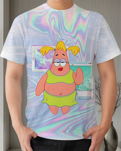 Camisa Camiseta Patrick Estrela Mulher Bob Esponja