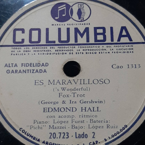 Pasta Edmond Hall Acomp Ritmico Columbia C244