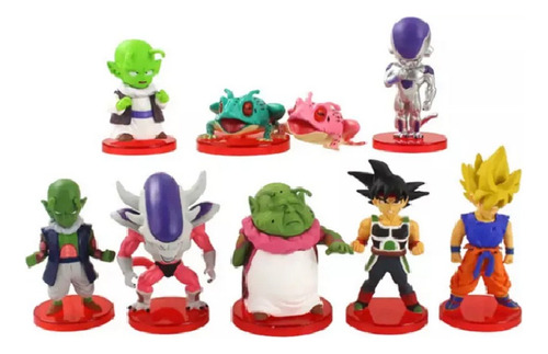 Kit 9 Juguetes Muñecos Dragon Ball Z Goku, Dende, Bardock