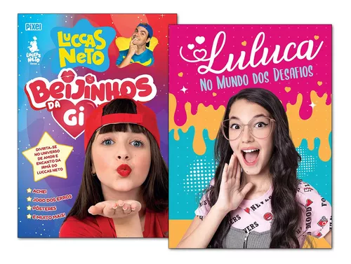 Kit Livro De Colorir Luccas E Gi + luluca + beijinhos Da Gi no