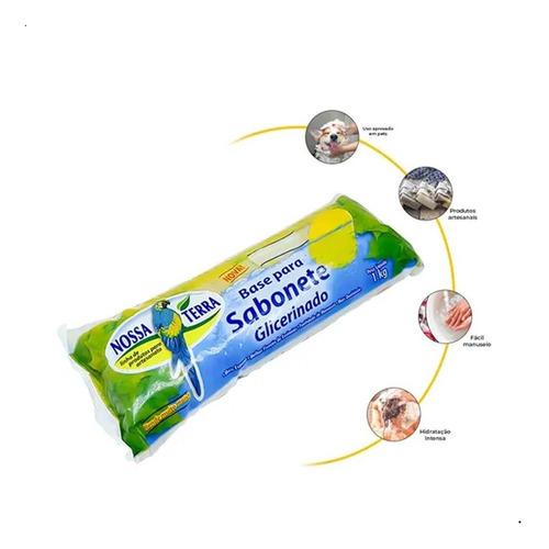 Imagem 1 de 9 de Base Glicerina Transparente Para Sabonete Nossaterra Premium