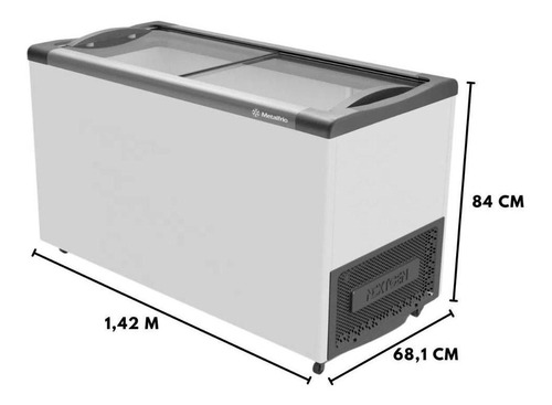 Freezer Congelados Metalfrio Nf40 388lts Vidro Sorvete Top