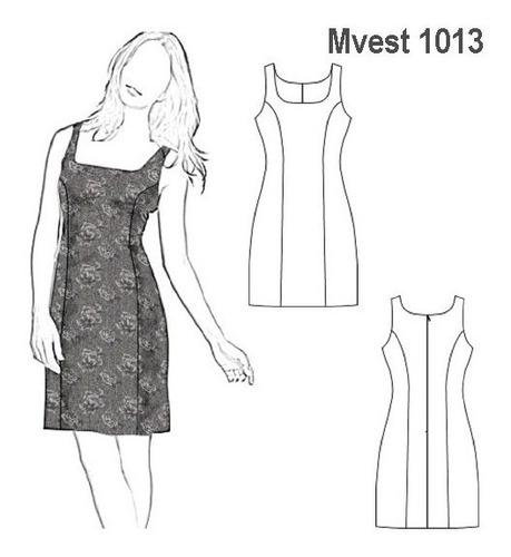 ( Moldes De Ropa)  Vestido Jumper Mujer 1013