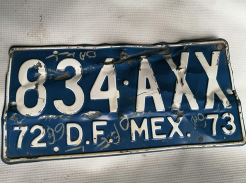 Placa De Auto Antigua