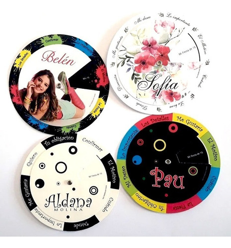 Tarjeta 15 Años Circular Rueda Pack X100. Oferta!!!