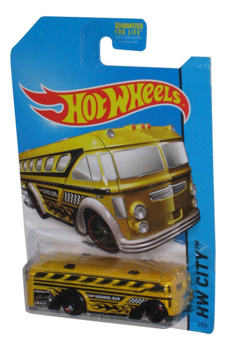 Hot Wheels Hw City (2013) Yellow Surfin' School Bus Autobus