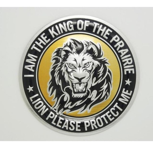 Adesivo Emblema Leão Protetor Em Metal Carro Veículo 