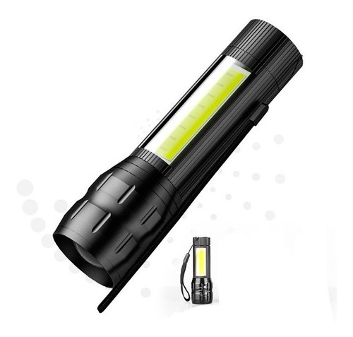 Lampara Táctica Recargable Con Zoom 4 Modos Mini 3000 Lumens