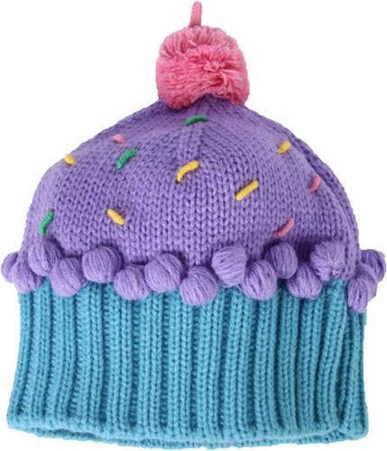 Adorable Gorro Sanumem Para Niña Y Niño Con Pompones Bicolor