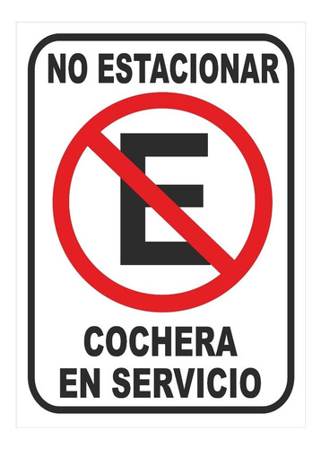 Imagen 2 de 3 de 3 Pzas Letreros No Estacionarse Cochera 25x35cm En Lamina