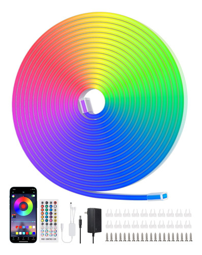 Icreating Tira De Luces De Neon Rgb De 33 Pies, Tira De Luz