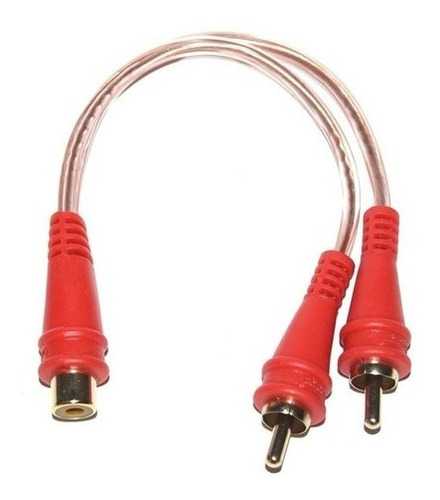 Cable Y Potencia 1 Hembras 2 Macho Rca Audio Amp-6-ym-2f