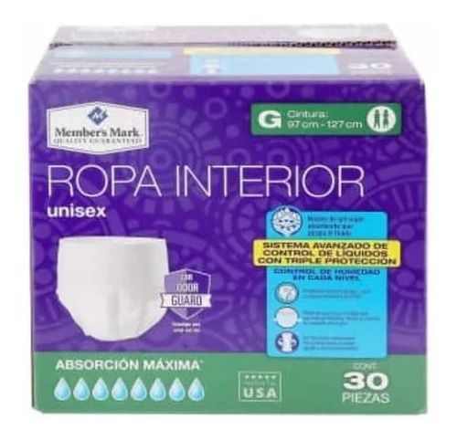 Imagen 1 de 4 de Pañal Tipo Trusa Para Adultos Hombre Mujer Incontinecia