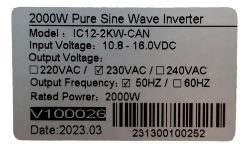 Inversor Senoidal Srne Ic12-2k/4k 12v 220v Manual Portugues