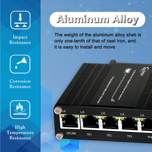 Switch Ethernet Industrial Mini Ndarepoo De 5 Puertos