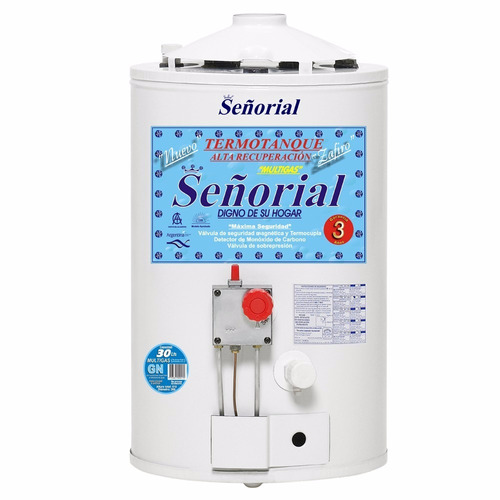 Termotanque A Gas Señorial 30 Lts Alta Recuperacion