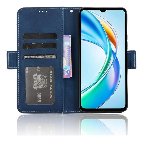 Carcasa For Honor X5b Plus 4g Cartera De Cuero Con Cierre