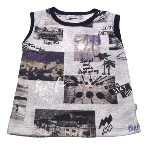 Musculosa Remera Bebe Nene Surf Rock Bukito