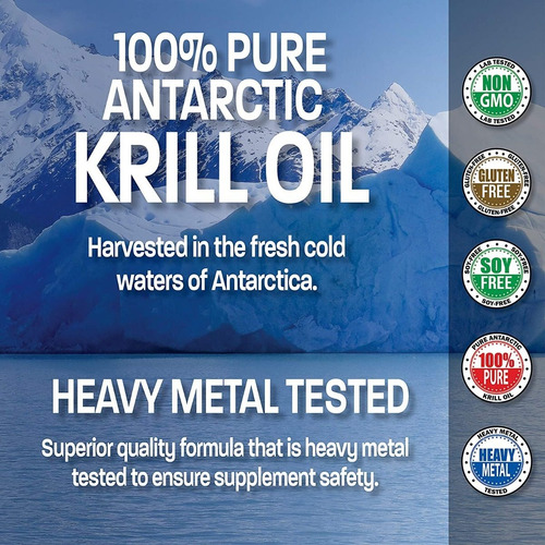 Imagen 2 de 9 de Krill Antártico Premium 1,000mg @ 120 Caps / Omega 3